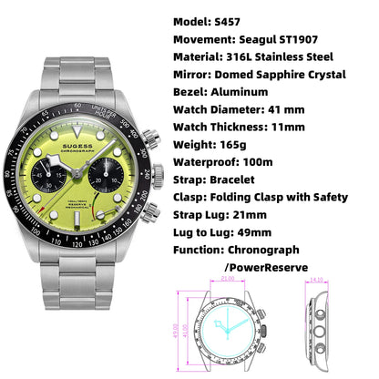 Sugess Montre Homme Racing Automatique S457