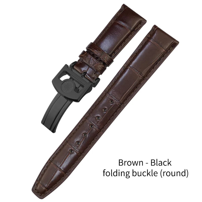 Bracelet de montre en cuir de Crocodile américain, 20mm 21mm 22mm, pour IWC PORTUGIESER PORTOFINO Pilot, outils gratuits