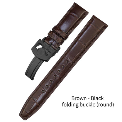 Bracelet de montre en cuir de Crocodile américain, 20mm 21mm 22mm, pour IWC PORTUGIESER PORTOFINO Pilot, outils gratuits