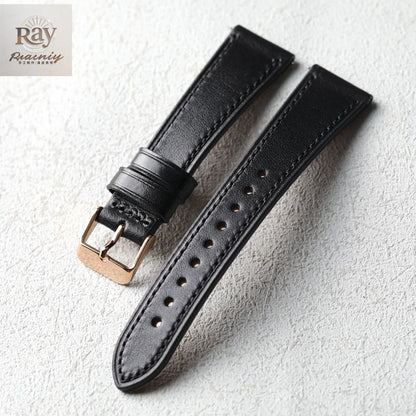 Handmade Italian Cowhide Leather Strap, Genuine Leather 18 19 20 21 22 mm, Soft Quick Release, Genuine Leather Strap, Blue