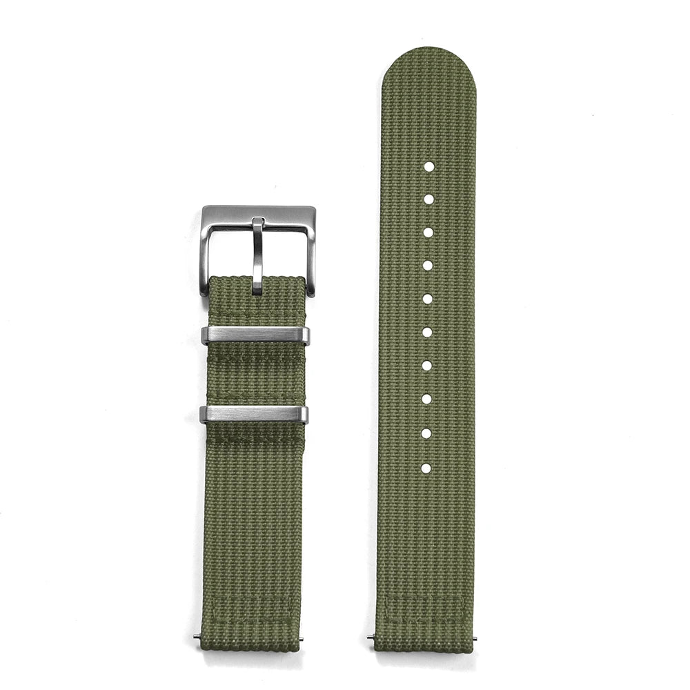 Cinturino per orologio in nylon a coste 18 mm 20 mm 22 mm, traspirante, design sportivo, resistente, cinturino morbido per uomo e donna