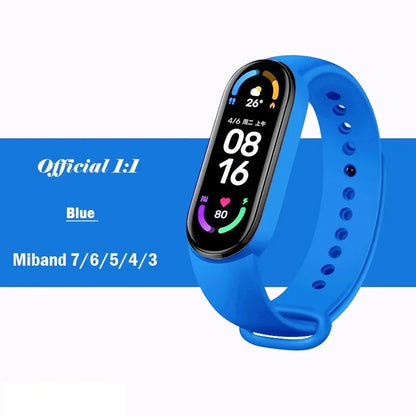 Official silicone strap for Xiaomi Mi Band 4 5 6 7, sports watch, Miband4 Miband7 Correa Mi band 3 4 5 6 7 bands