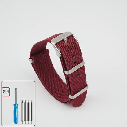 Cinturino per orologio NATO, paracadute in nylon elastico
