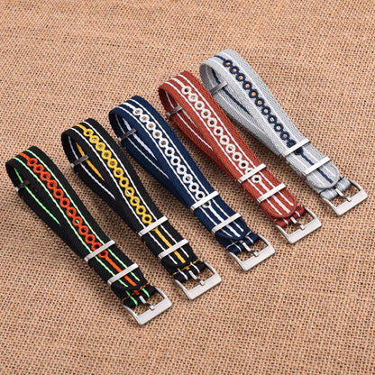 Bracelets de montre lumineux en Nylon recyclé, 20mm 22mm, tissés brodés, écologiques, pour montres de la série Scuba cinquante