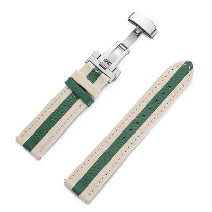 Cinturino colorato in vera pelle di vitello 22mm 20mm per orologio Seiko, cinturino per orologio Omega Business con fibbia a farfalla