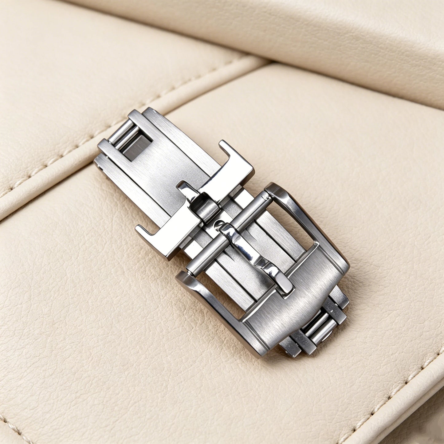 Fermoir papillon 316L, boucle pliante argentée de 16mm et 18mm, fermoir déployant en acier inoxydable pour Delugs Omega Seiko, accessoires de luxe