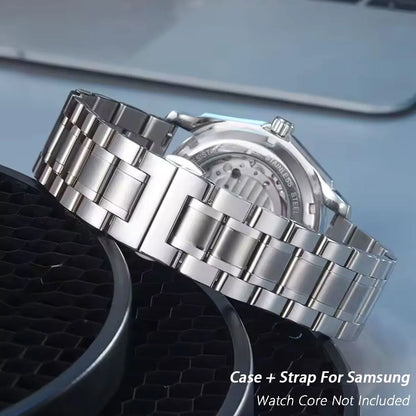 Stainless Steel Watch Band + Case for Samsung Galaxy Watch 8 40mm 44mm, Full Cover Metal Strap