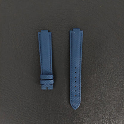 Cinturino in gomma FKM Sailcloth per Cartier Ballon Bleu 33 mm, cinturino in vera pelle di vacchetta morbida da 16 mm