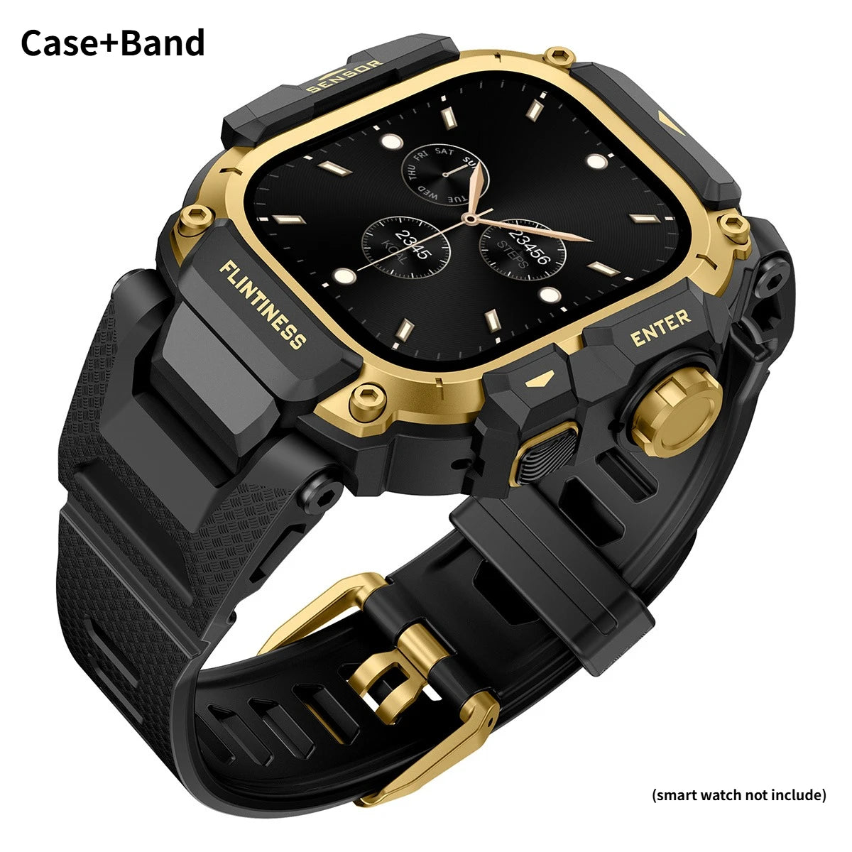 Kit de modification de luxe pour Apple Watch Ultra 3 49mm, bracelet en TPU, boîtier en acier inoxydable pour IWatch Ultra 2 1 49mm, Correa Refit Mod