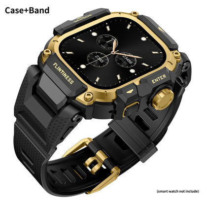 Kit de modification de luxe pour Apple Watch Ultra 3 49mm, bracelet en TPU, boîtier en acier inoxydable pour IWatch Ultra 2 1 49mm, Correa Refit Mod