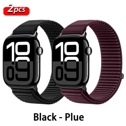 Correa deportiva de nailon con hebilla para Apple Watch de 46 mm 44 mm 40 mm 42 mm 45 mm 41 mm, correa para iWatch serie 11 SE 10 9 8 7 Ultra 3