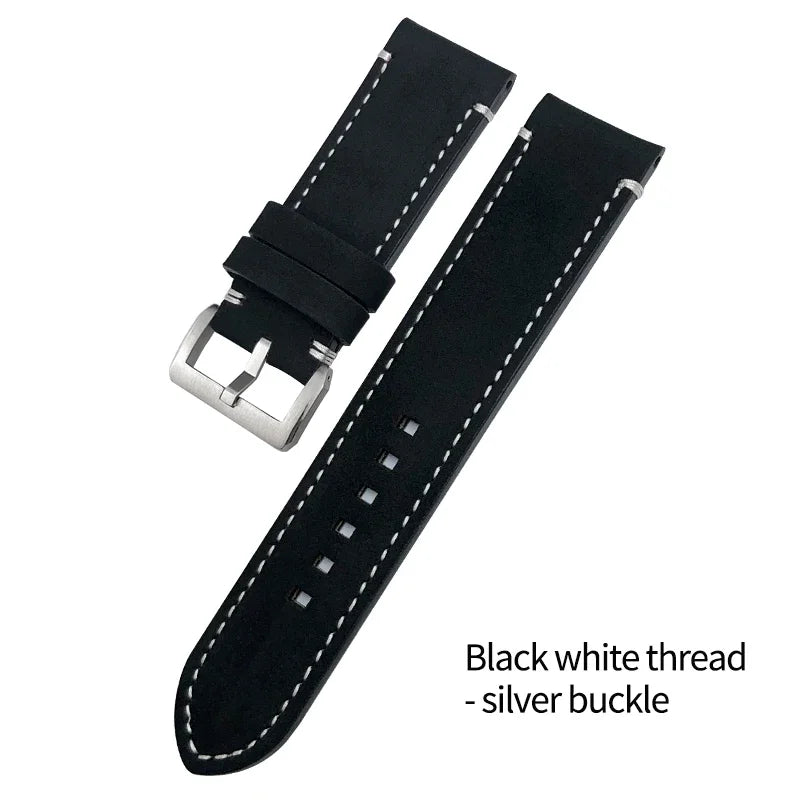 Handmade Brown Genuine Calf Leather Watch Strap, 22/23mm, for Zenith Tudor Black Bay Bronze Blancpain, Vintage Watch Band