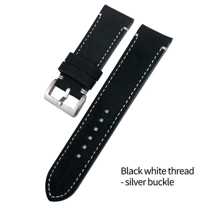 Handmade Brown Genuine Calf Leather Watch Strap, 22/23mm, for Zenith Tudor Black Bay Bronze Blancpain, Vintage Watch Band