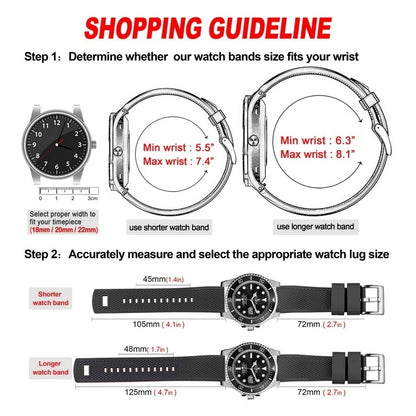 Hemsut Silicone Smart Watch Band, 18mm 20mm 22mm, Quick Release Rubber Watch Strap for Men and Women, Soft Replacement