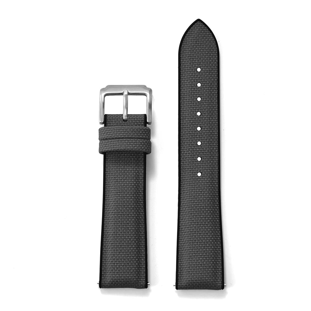 Bracelet de montre à dégagement rapide en Nylon/Silicone, 18mm 19mm 20mm 21mm 22mm, pour montre Samsung Galaxy Huawe