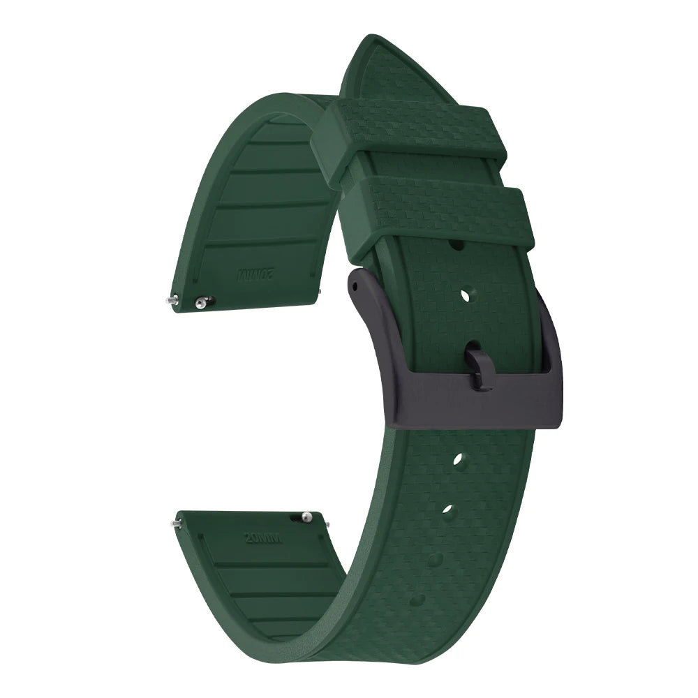 20MM 22MM supprime des bracelets de montre en caoutchouc fluoroélastomère/FKM mosaïque pour hommes femmes-bracelet de Sport étanche de remplacement à dégagement rapide