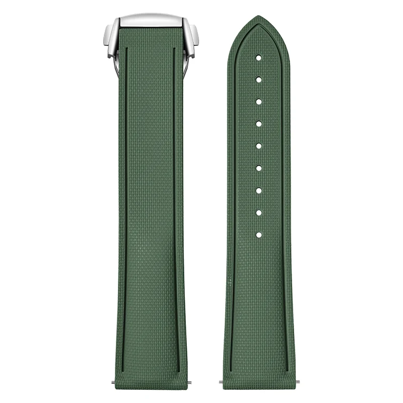 Bracelet montre en caoutchouc florocarbone - avec ou sans Surpiqures / Rapide / Déployante