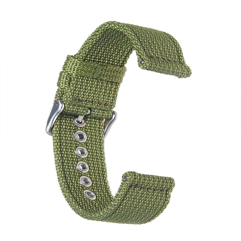 Cinturino per orologio in tela di nylon intrecciato, morbido, universale, per uomo e donna, sportivo, a sgancio rapido, 18 mm, 20 mm, 22 mm
