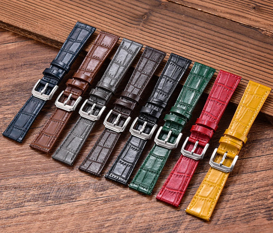 16/18/19/20/21/22mm bracelets de montre en cuir de qualité motif flammé bracelet en cuir bracelets de montre universels accessoires pour hommes femmes bandes