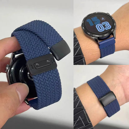 Cinturino elastico intrecciato da 18/20/22mm per Huawei Watch GT6 5 4 3, bracciale magnetico da donna e uomo per Garmin/Samsung