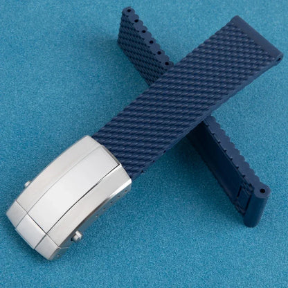 Bracelet de montre en caoutchouc tressé naturel et doux, pour Breitling Avenger Superocean Tudor, pour Longines Seiko, 22mm, 24mm