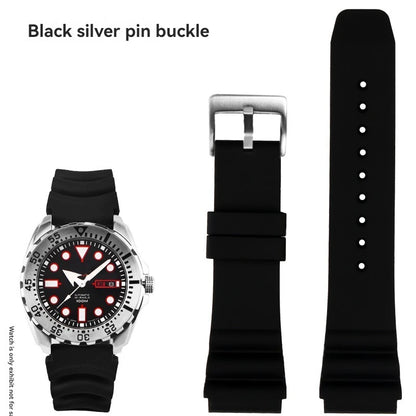 Bracelet en caoutchouc de 22mm pour SEIKO 5 SKX007 SKX009 tortue Mini MM SRPD Monster-noir bleu vert bracelet de montre de plongée bracelet de sport