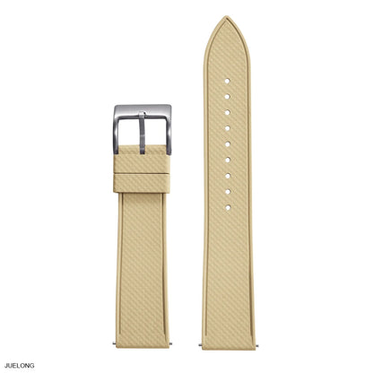 Cinturino per orologio in gomma FKM di alta qualità 20 mm 22 mm, cinturino a sgancio rapido con motivo a mosaico, cinturino morbido impermeabile per immersione