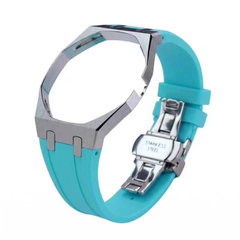 Kit de modification de bracelet en silicone et boîtier de montre en acier inoxydable pour Swatch X AP Royal Pop Pocket Changer, accessoires personnalisés pour montre