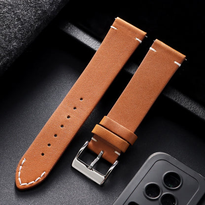 Bracelet de montre en cuir de veau véritable, à dégagement rapide, 12/14/16/18/20/22/24mm, accessoires universels pour hommes et femmes