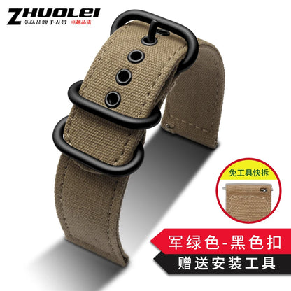 Waterproof Nylon Canvas Watch Strap for Men's Watch Band for Timex Tissot Speed Hamilton Watchband 18mm 20mm 22mm 24mm