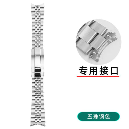 Cinturino per orologio in acciaio inossidabile da 18 mm/19 mm con estremità curve per Seiko 5. Sxns80/79/79k/77k/73 SNK381K1/391K1/357K1/361K1/385K1/393