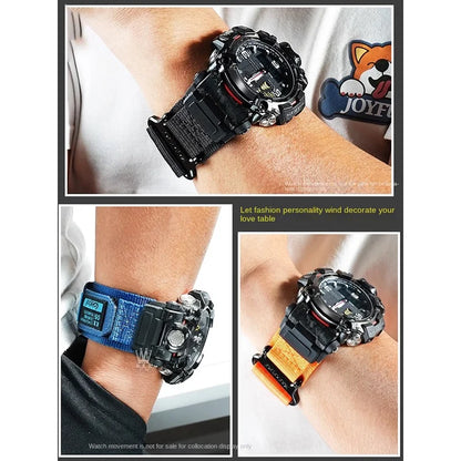 Adattatore + cinturino in Nylon per Casio 3451 GBD-200, cinturino per orologio G-shock GBD200 1/2/9 GBD-200SM, cinturino sportivo resistente al sudore da uomo