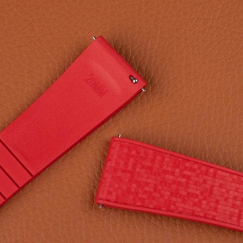 Premium FKM Rubber Watch Strap, Pixel Texture, 18/19/20/21/22mm, CTS Watchbands, for Traditional Men's/Women's Dive Watches