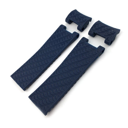 Correa de reloj de caucho de silicona de 22 mm compatible con Ulysse Nardin DIVER 263, negro, marrón, azul, 25*12 mm, impermeable