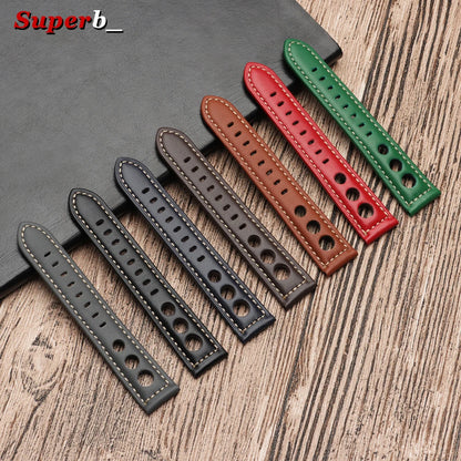 Bracelet de montre Vintage en cuir de vache, 20mm 22mm 24mm 26mm, bracelet de montre en cuir véritable pour femmes et hommes, ceinture avec boucle ardillon