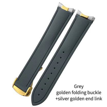 Bracelet de montre FKM en caoutchouc fluoré de haute qualité, 20mm 21mm, pour Omega Seamaster 300 Planet Oecan 600 AT150 Moon Speedmaster