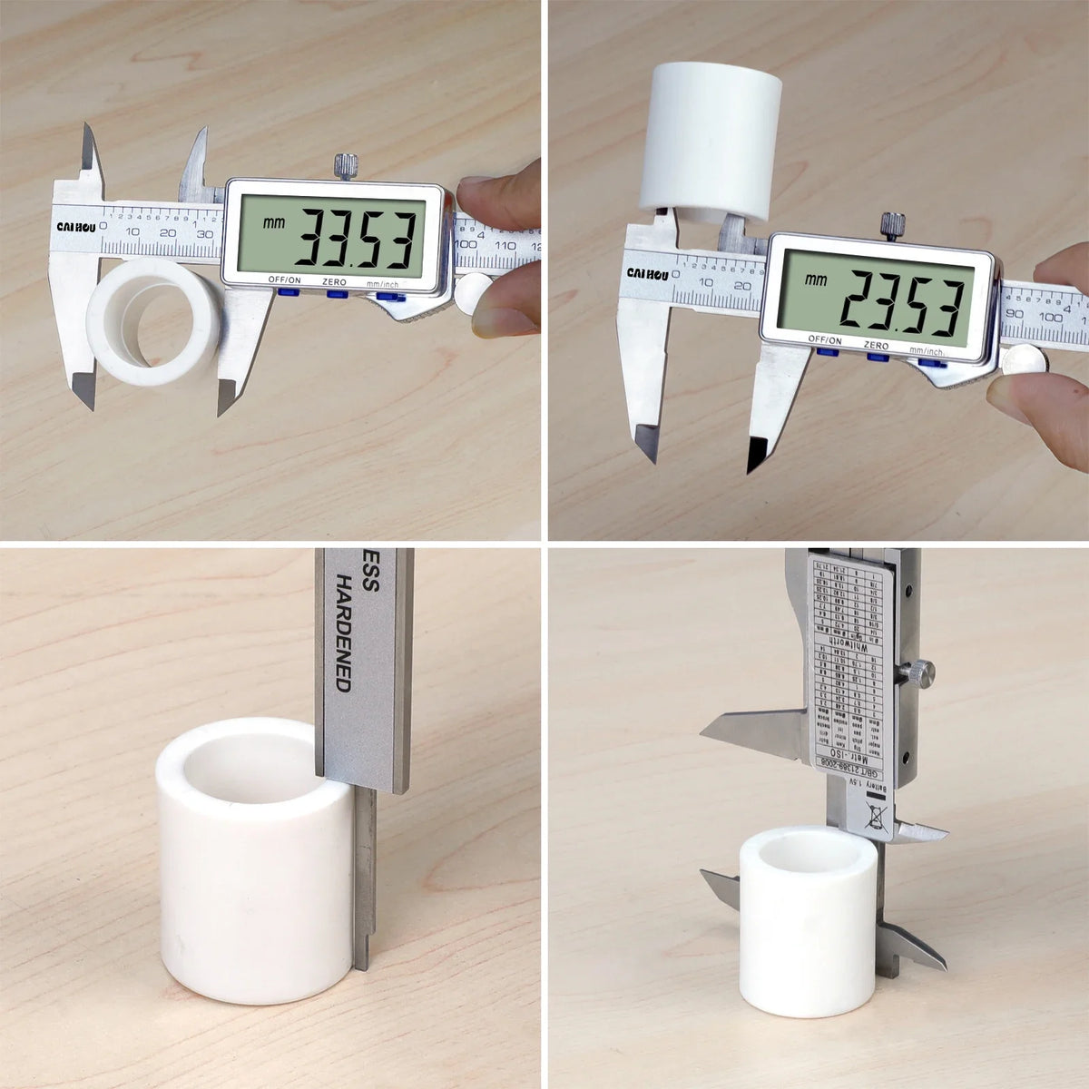 Pied à coulisse numérique, pied à coulisse numérique en acier inoxydable amélioré 150 mm/6 pouces avec grand écran LCD, parfait pour la maison, le bricolage