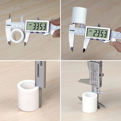 Pied à coulisse numérique, pied à coulisse numérique en acier inoxydable amélioré 150 mm/6 pouces avec grand écran LCD, parfait pour la maison, le bricolage