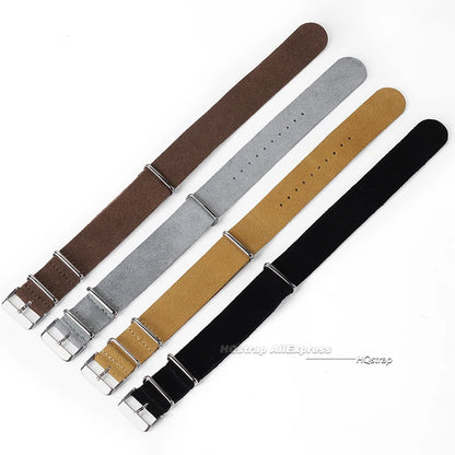 Bracelet en cuir suédé 22mm 20mm, universel pour Seiko, pour Samsung Galaxy Watch 5 4 3, bracelets de remplacement