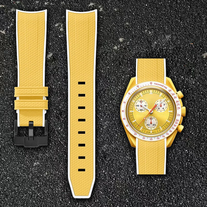 Cinturino per orologio da 20 mm per Omega x Swatch MoonSwatch - Gomma / Curvo / Sgancio rapido - 1 pezzo