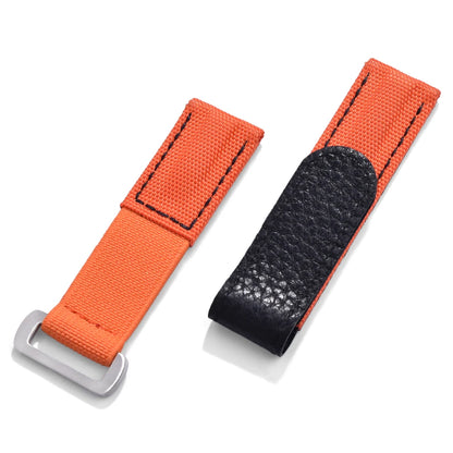 20mm Hook-and-Loop Elastic Watch Strap, High-Quality Leather and Nylon Replacement Band, Watch Accessories