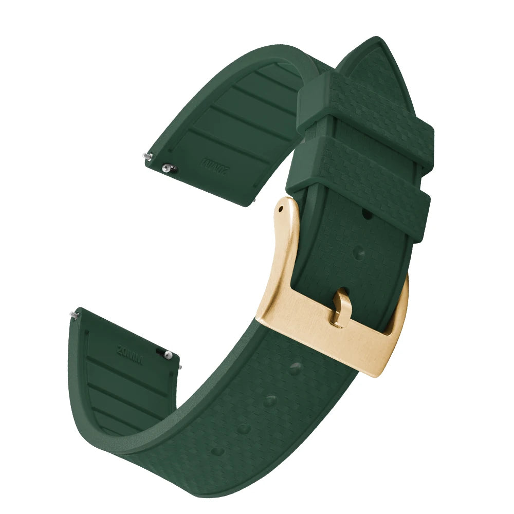 FKM Mosaic Rubber Watch Strap, 20mm 22mm, Quick Release, for Sport Diver, for Rolex Seiko Omega Cartier, Universal Belt