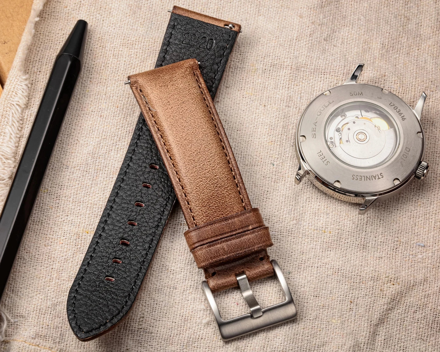 Hemsut cinturini per orologi in vera pelle HORWEEN cinturini in pelle Chromexcel fatti a mano 18mm 19mm 20mm 21mm 22mm