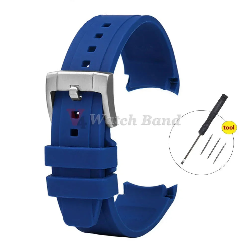 Cinturino per orologio MoonSwatch in silicone con estremità curva per Citizen 20mm 22mm, cinturino sportivo in gomma ad arco per cinturini curvi Rolex