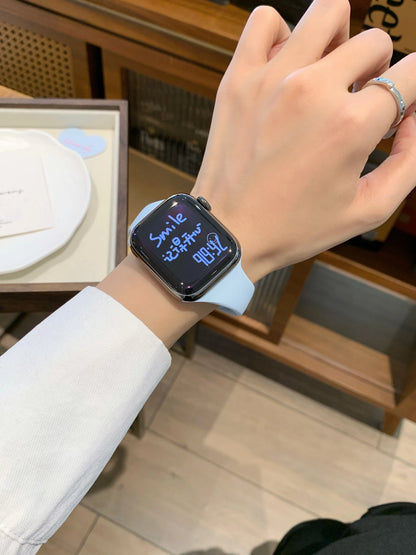Cinturino sottile in silicone per Apple Watch Ultra 49 mm 40 mm 41 mm 44 mm 45 mm 46 mm, compatibile con iWatch serie 11 10 9 8 7 6 5 SE3
