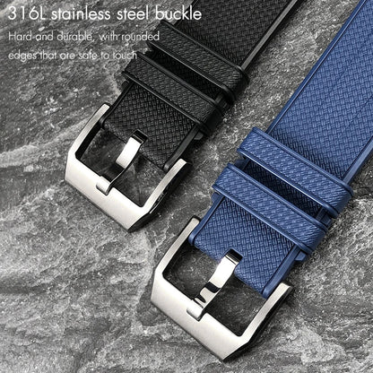 Bracelet de montre en caoutchouc fluoré FKM à dégagement rapide, 20mm 22mm, pour Tudor Black Bay 1958 Heritage, bracelet de montre souple, lien d'extrémité en métal