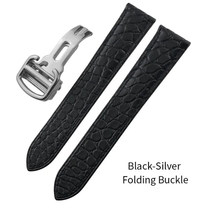 20mm 23mm 17mm 19mm Luxurious Crocodile Leather Watch Strap for Cartier Tank Solo Santos Watch Band American Alligator Men Women