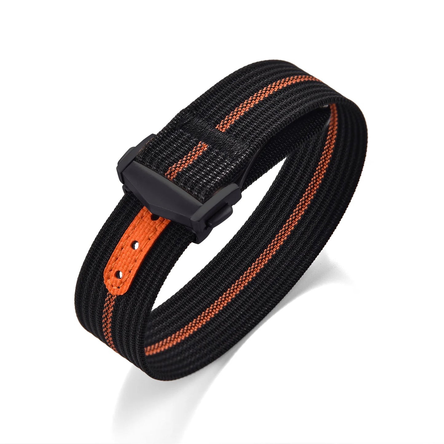 Bracelet de montre en nylon côtelé Omega avec fermoir déployant 18mm 20mm 22mm, bracelet sport en caoutchouc FKM pour Swatch MoonSwatch