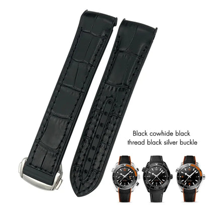 Cinturino per orologio in gomma silicone e nylon, 19mm 20mm 21mm 22mm, adatto per Longines HUAWEI GT2 Samsung MIDO Seiko SKX, cinturino per orologio sportivo