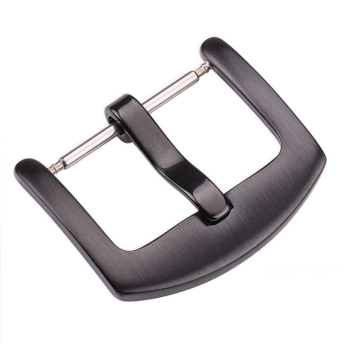 Boucle de montre en acier inoxydable de remplacement 16mm 18mm 20mm 22mm 24mm, fermoir à goupille solide pour bracelet en cuir ou silicone, argent, or, noir